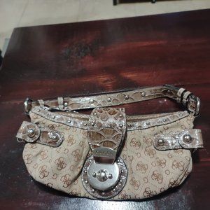 Patterned Guess Clutch Purse
